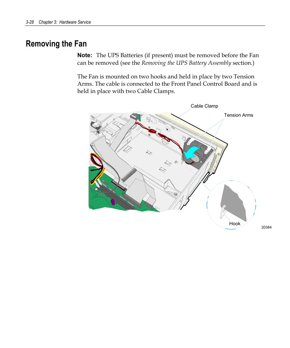 Removing the fan | NCR 7458 User Manual | Page 52 / 112