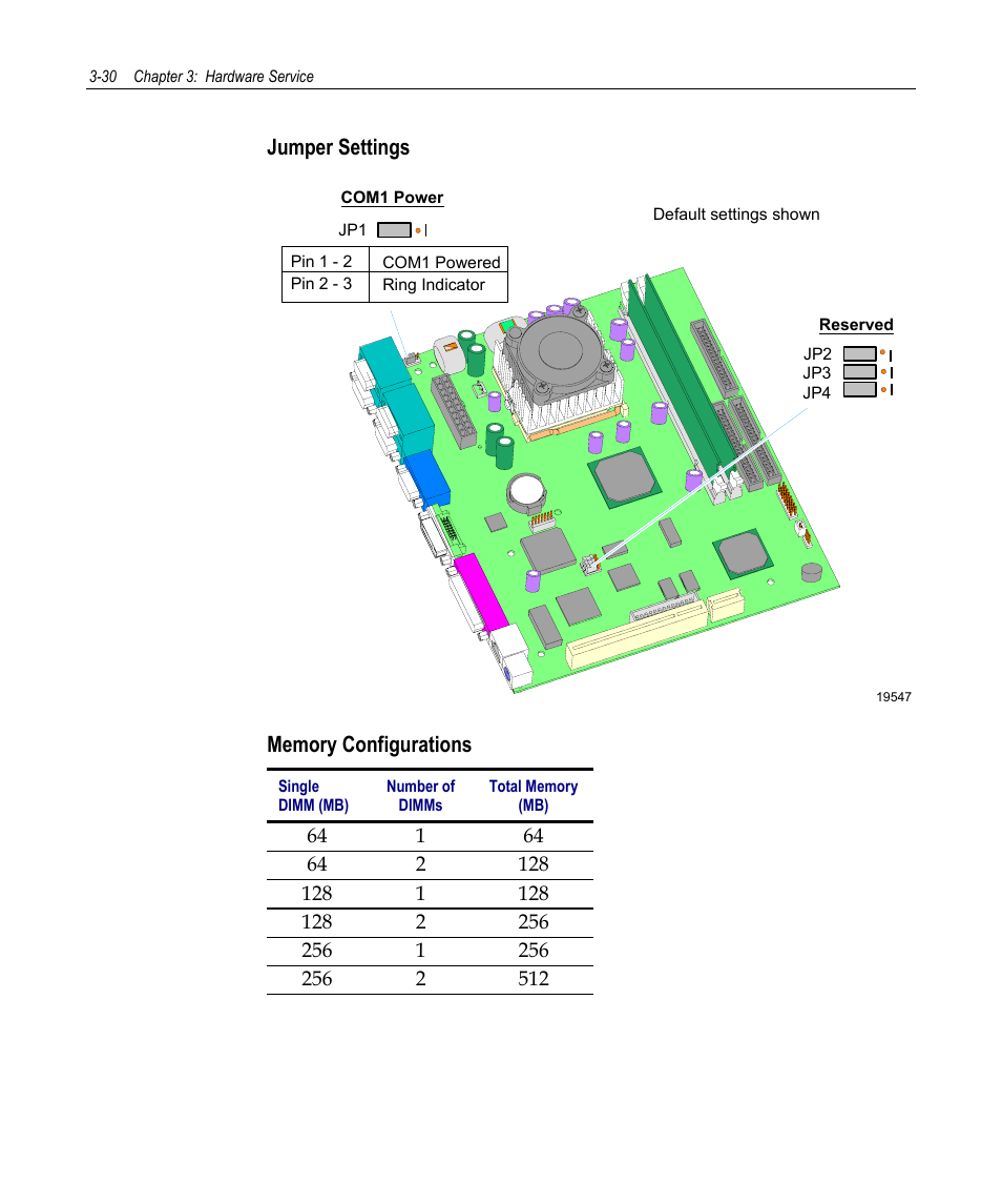 Jumper settings | NCR 7458 User Manual | Page 54 / 112