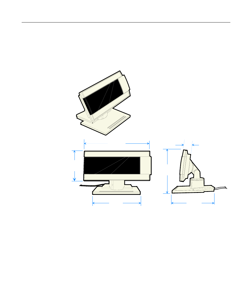 Dimensions, Vfd models, Desktop mount | NCR Customer Display NCR 5972 User Manual | Page 17 / 90