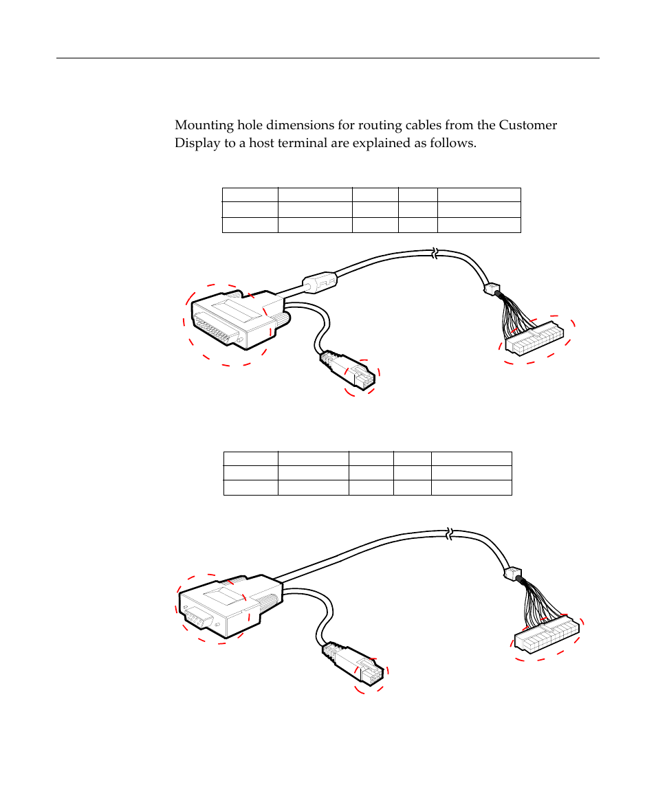 Mounting hole dimensions, Models ‐6 | NCR Customer Display NCR 5972 User Manual | Page 22 / 90