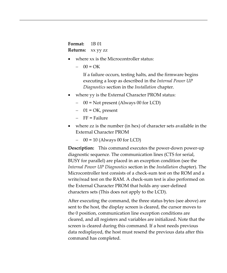 Reset display | NCR Customer Display NCR 5972 User Manual | Page 34 / 90