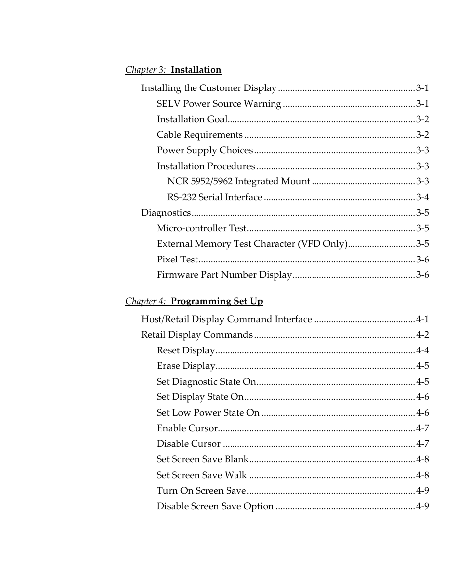 NCR Customer Display NCR 5972 User Manual | Page 6 / 90