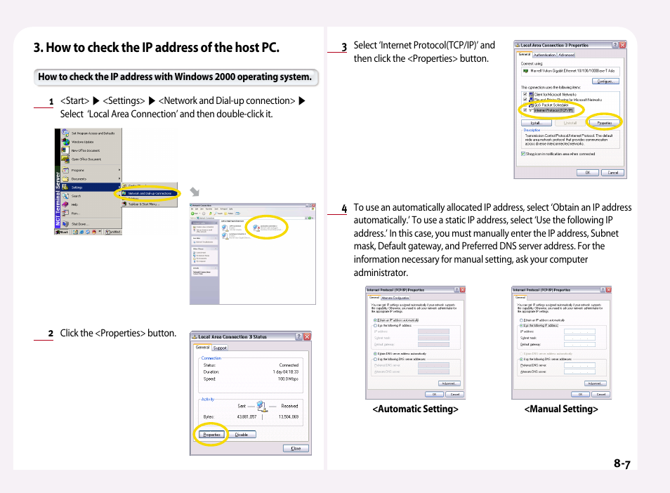 How to check the ip address of the host pc | NComputing PC Expanion L120 User Manual | Page 48 / 98