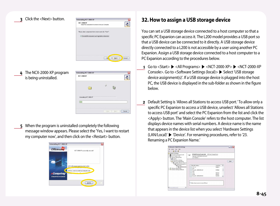 How to assign a usb storage device | NComputing PC Expanion L120 User Manual | Page 86 / 98