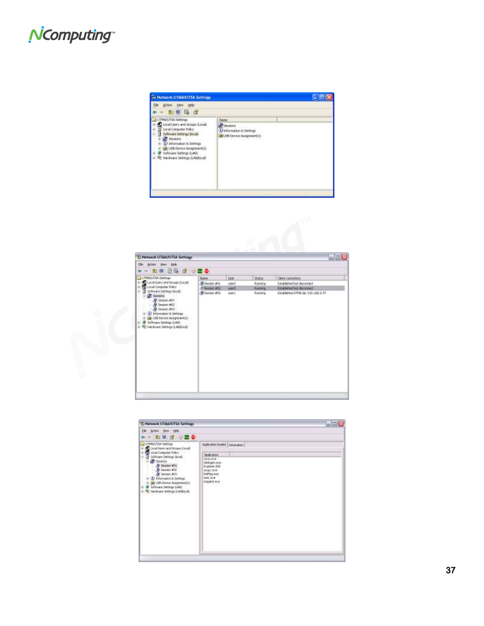 Oftware, Ettings, Local | Software settings (local) | NComputing L300 User Manual | Page 37 / 59