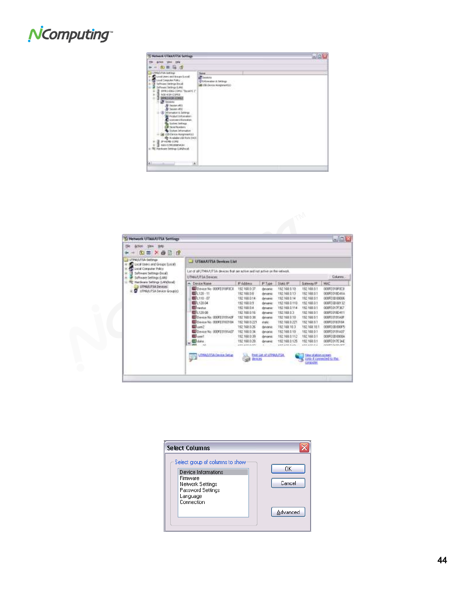 Ardware, Ettings, Local | Hardware settings (lan/local) | NComputing L300 User Manual | Page 44 / 59