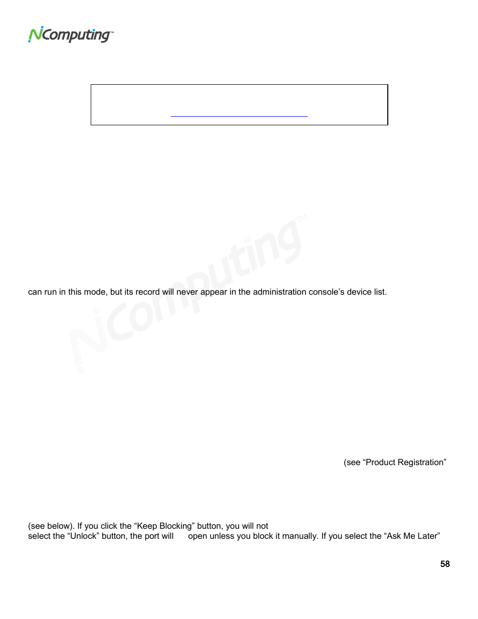 NComputing L300 User Manual | Page 58 / 59