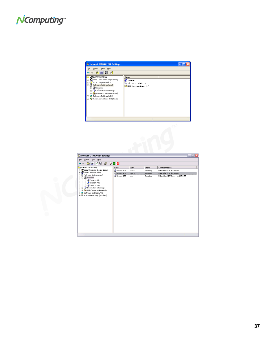 Software settings (local) | NComputing VSPACE L300 User Manual | Page 37 / 53