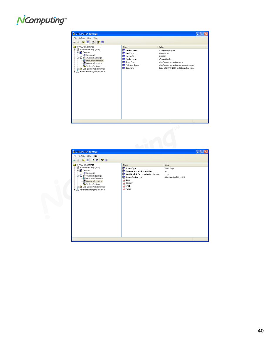 NComputing VSPACE L300 User Manual | Page 40 / 53