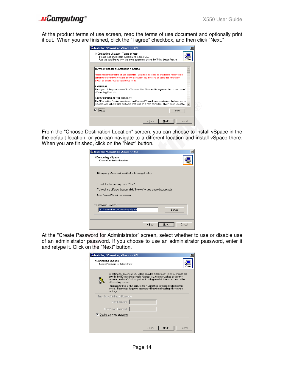 NComputing X550  EN User Manual | Page 14 / 42