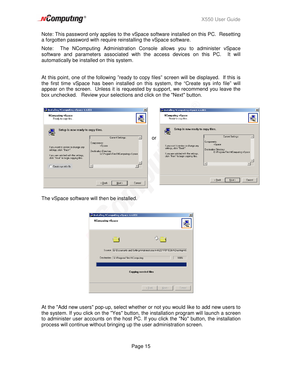 NComputing X550  EN User Manual | Page 15 / 42