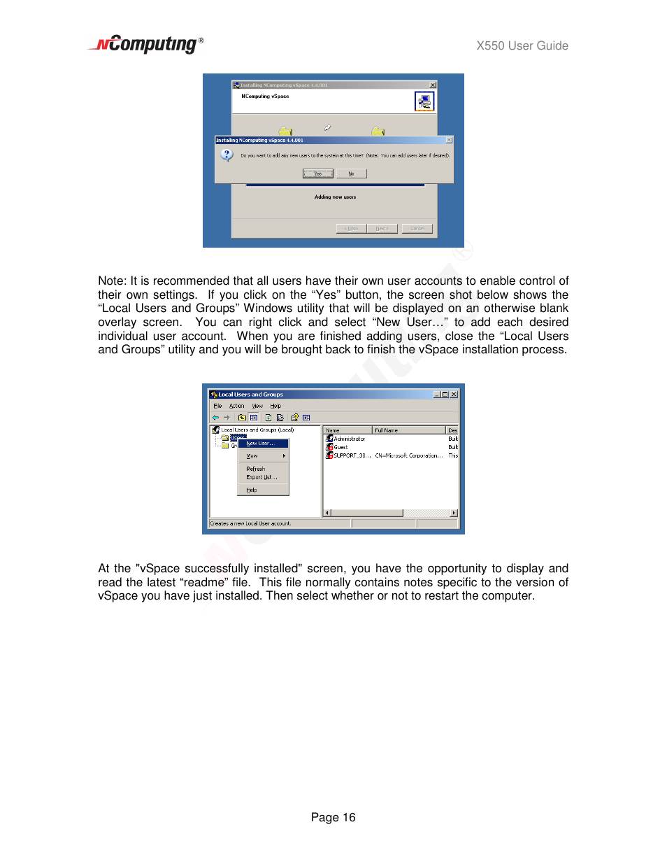 NComputing X550  EN User Manual | Page 16 / 42