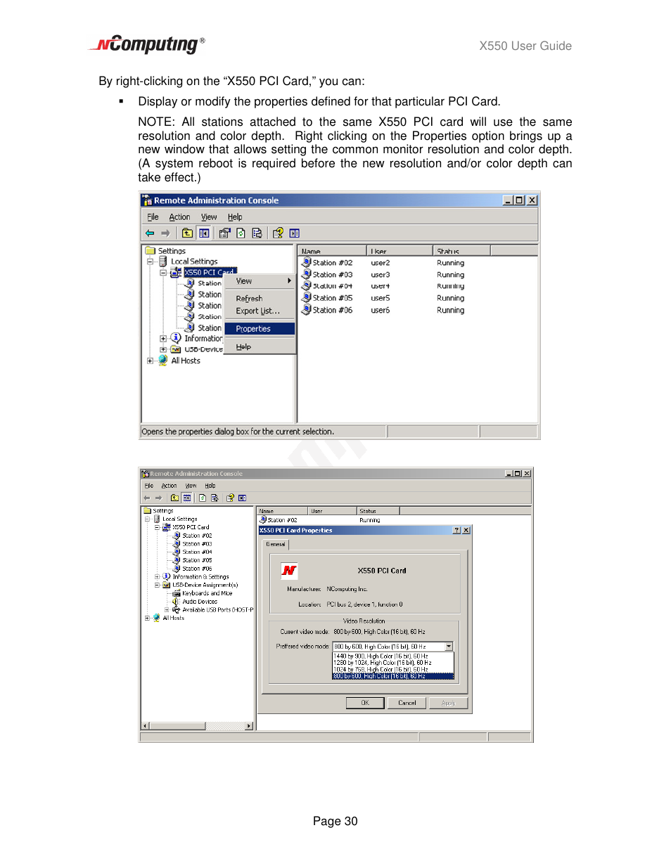 NComputing X550  EN User Manual | Page 30 / 42
