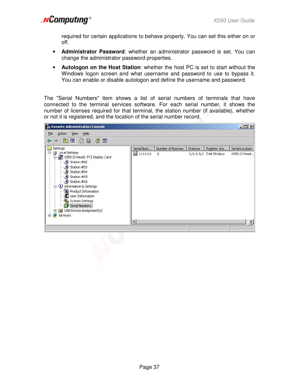 NComputing X550  EN User Manual | Page 37 / 42