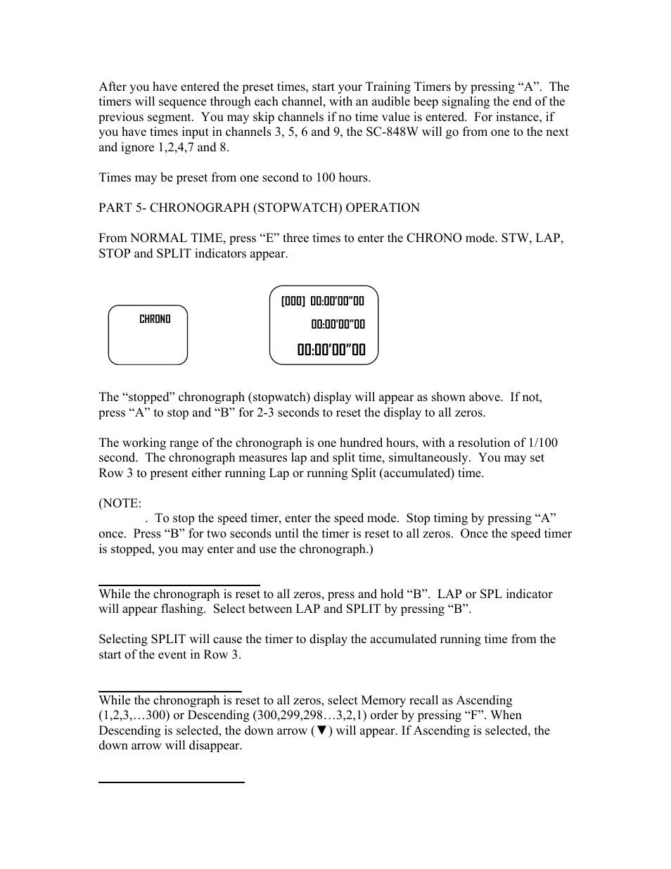 Robic Memory Speed-Chrono Countdown Timer SC-848W-300 User Manual | Page 7 / 12