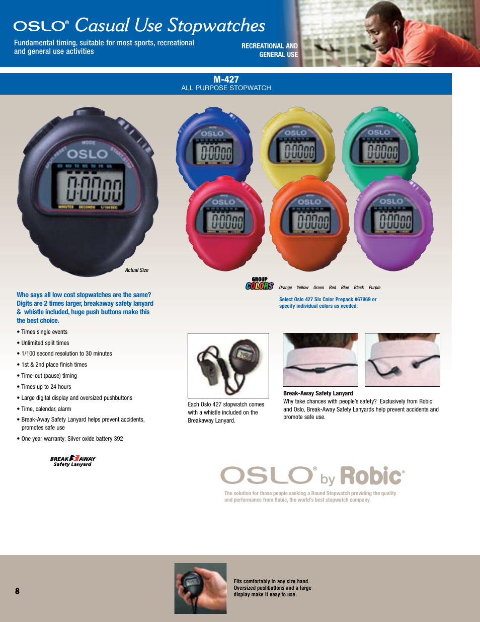 Casual use stopwatches, M-427 | Robic Multiple Function Timer SC-606W User Manual | Page 8 / 16