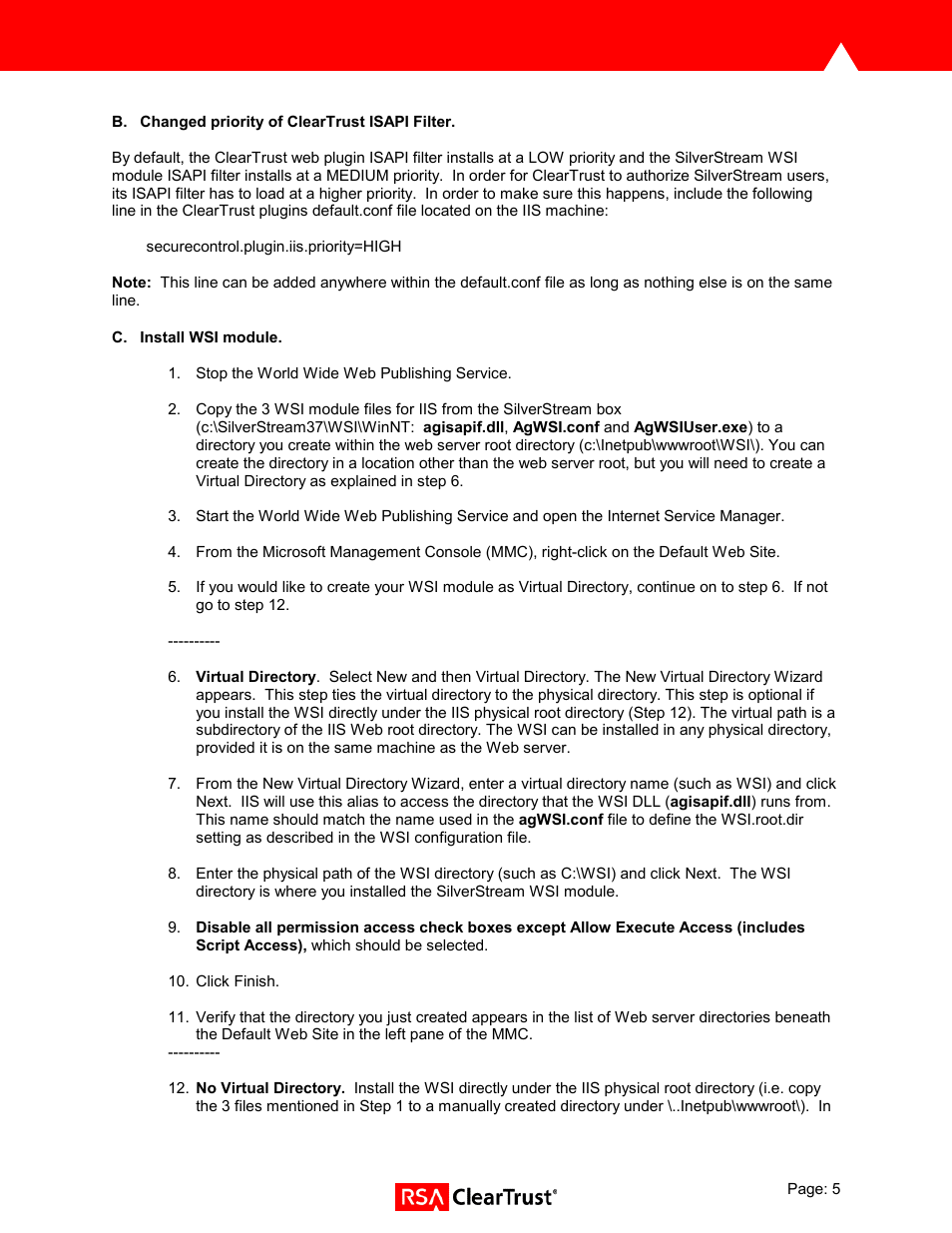 RSA Security SILVERSTREAM 3.75 User Manual | Page 5 / 11