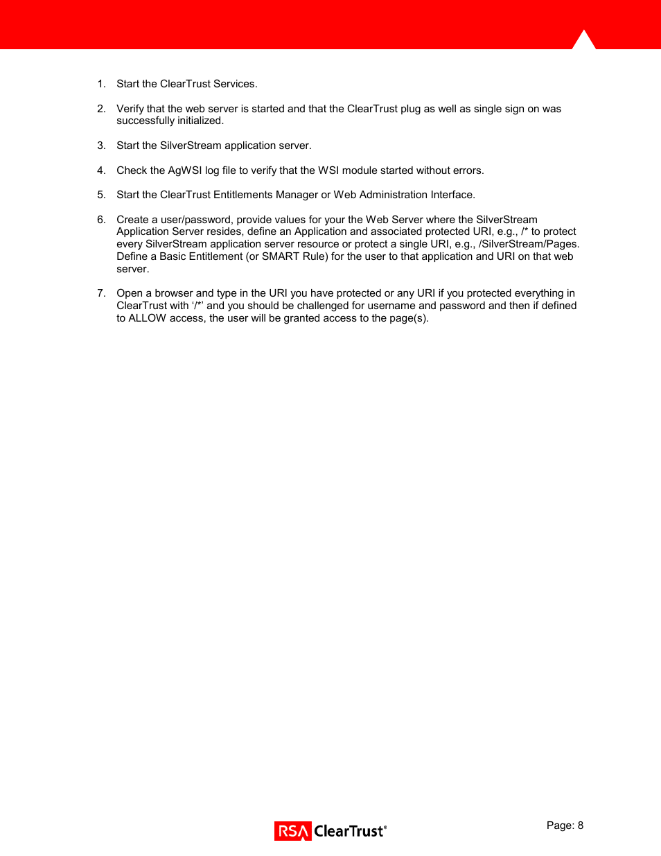 RSA Security SILVERSTREAM 3.75 User Manual | Page 8 / 11