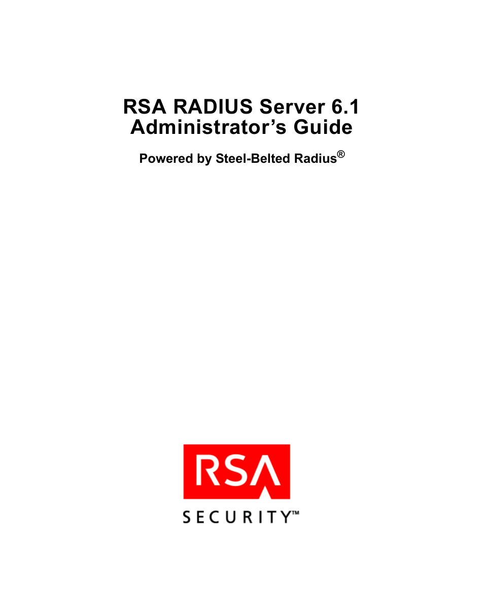 RSA Security 6.1 User Manual | 118 pages