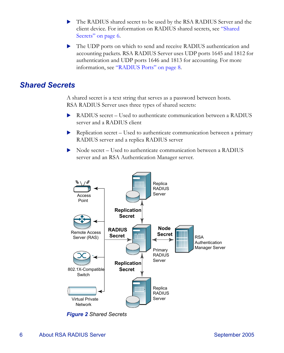 Shared secrets, Shared secrets” on | RSA Security 6.1 User Manual | Page 18 / 118