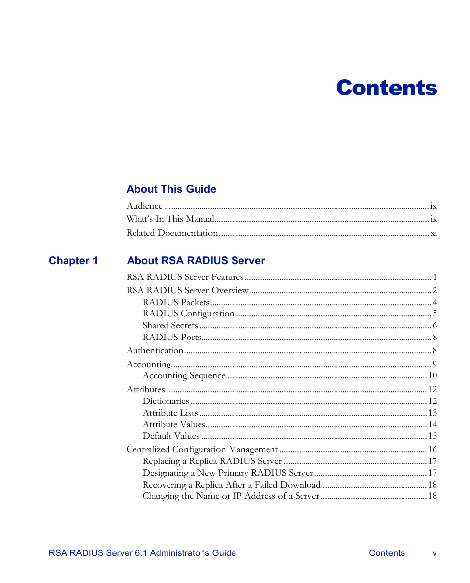RSA Security 6.1 User Manual | Page 5 / 118