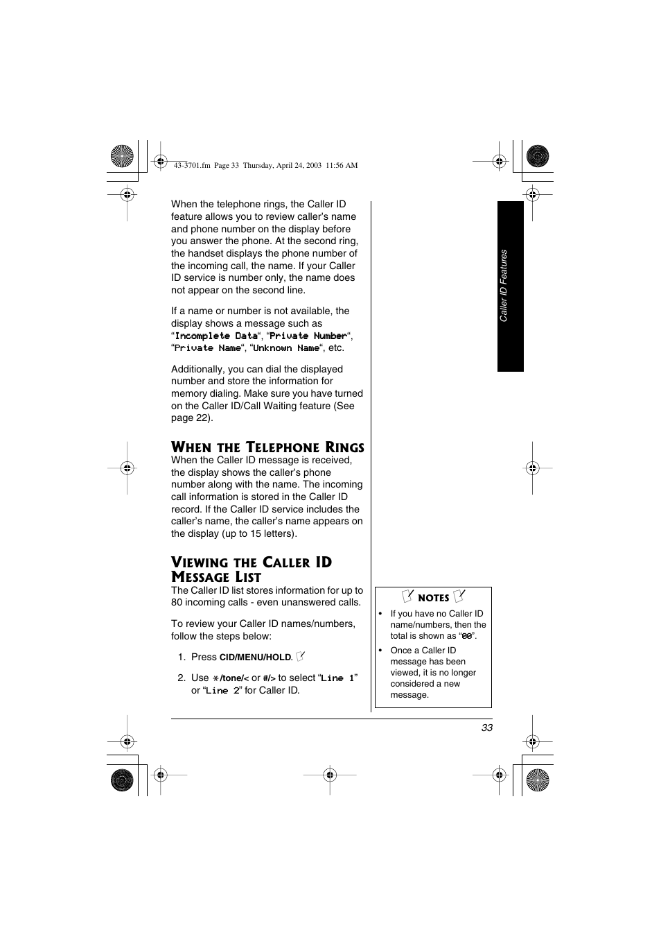 Id m | Radio Shack 43-3701 User Manual | Page 33 / 44