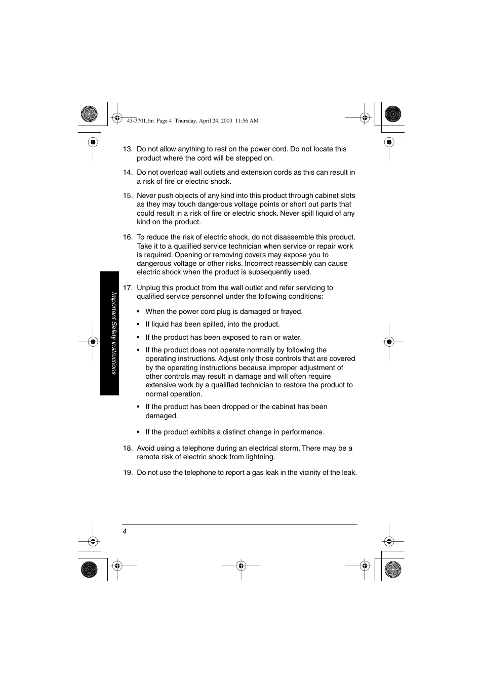 Radio Shack 43-3701 User Manual | Page 4 / 44