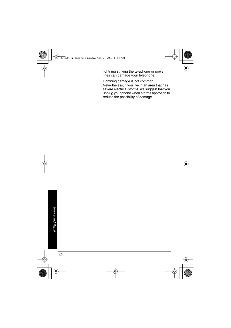 Radio Shack 43-3701 User Manual | Page 42 / 44