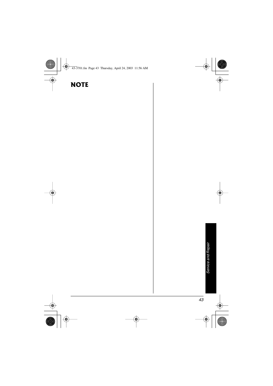 Radio Shack 43-3701 User Manual | Page 43 / 44