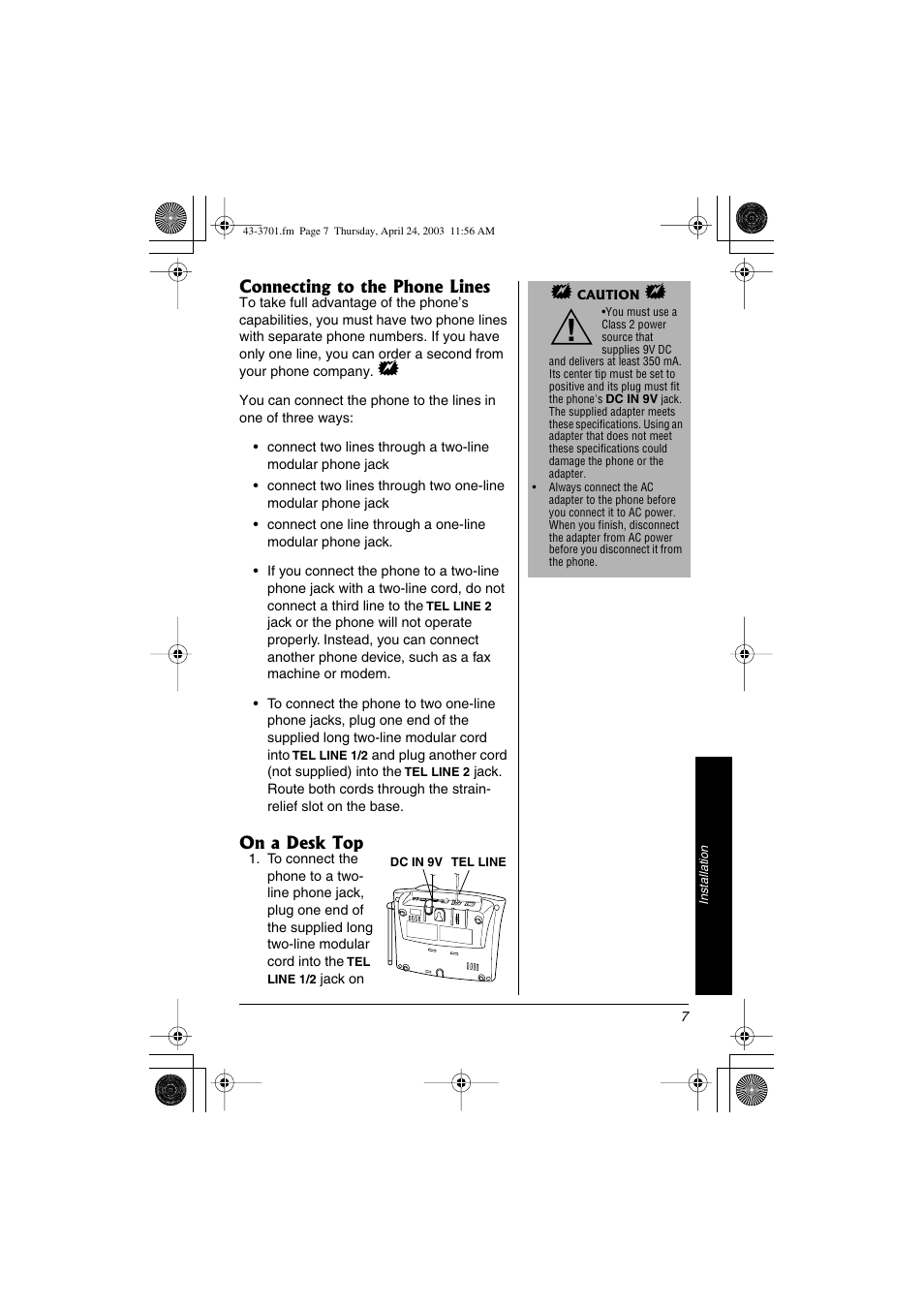 Radio Shack 43-3701 User Manual | Page 7 / 44