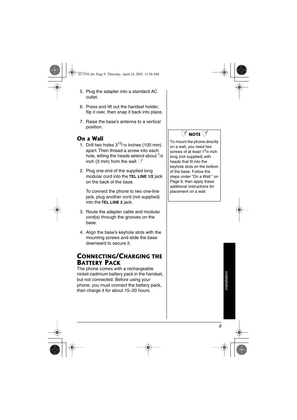 Connecting/charging the battery pack | Radio Shack 43-3701 User Manual | Page 9 / 44