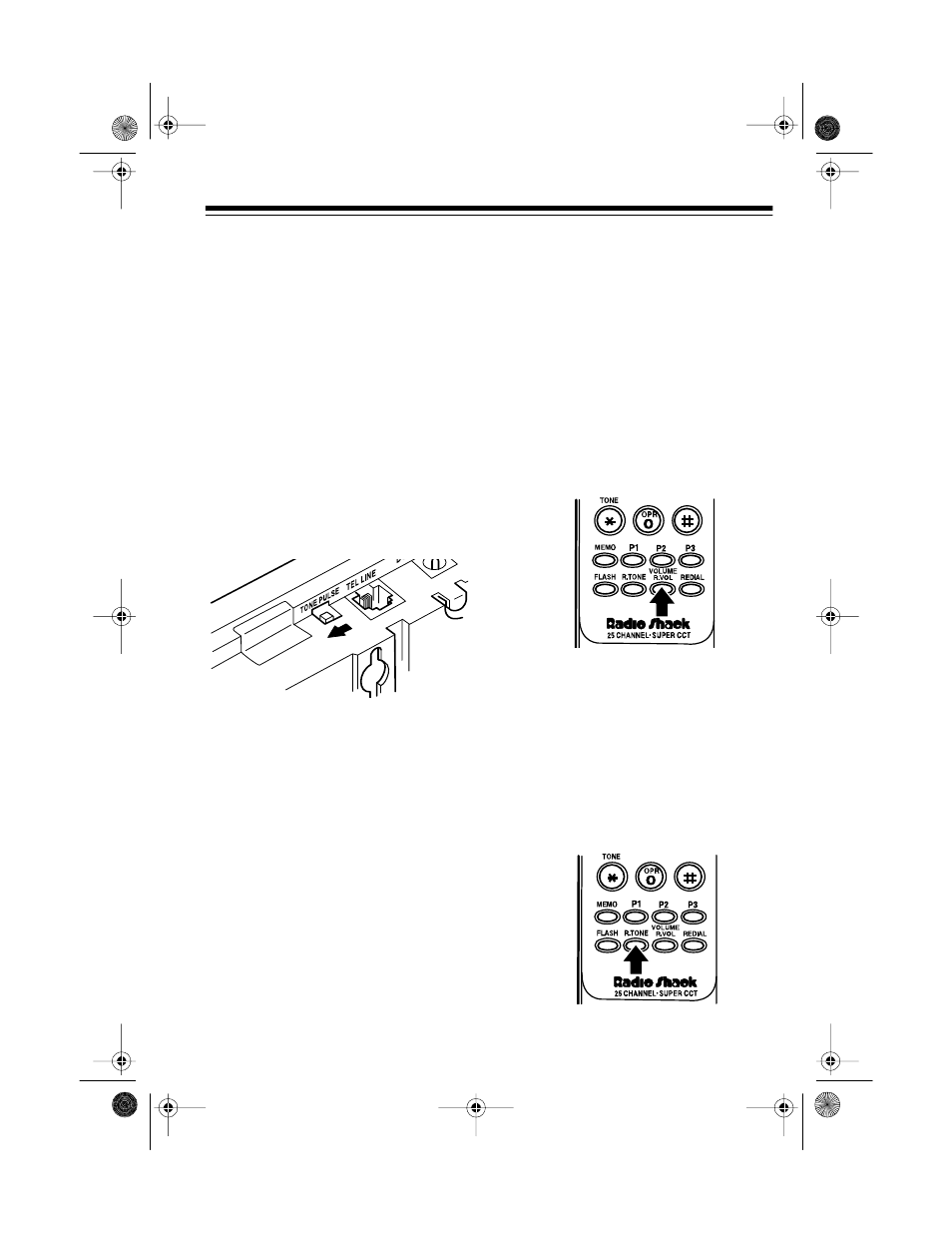 Setting the dialing mode, Setting the handset’s volume, Setting the ringer tone | Radio Shack ET-547 User Manual | Page 11 / 24