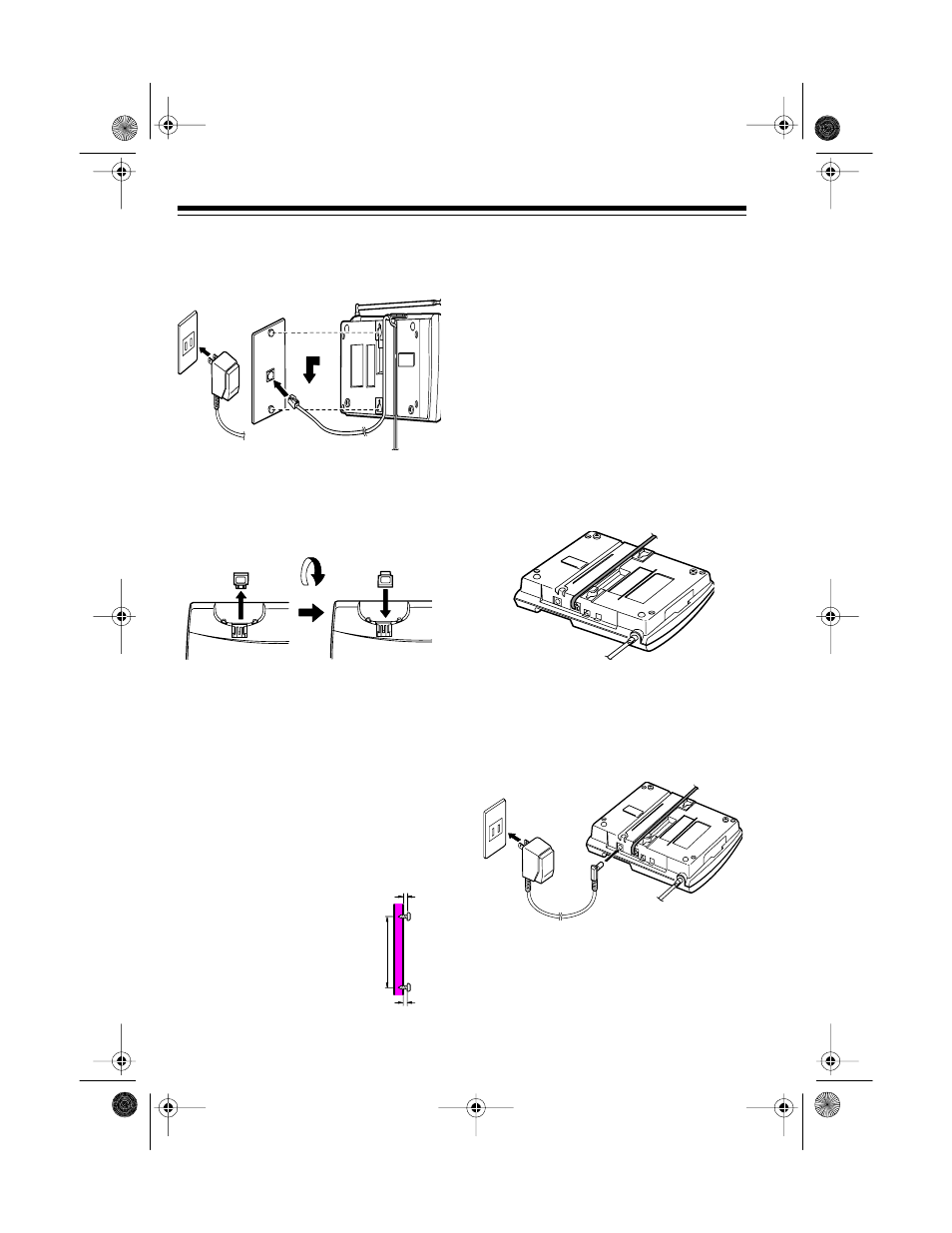 Mounting the base directly on the wall | Radio Shack ET-547 User Manual | Page 8 / 24