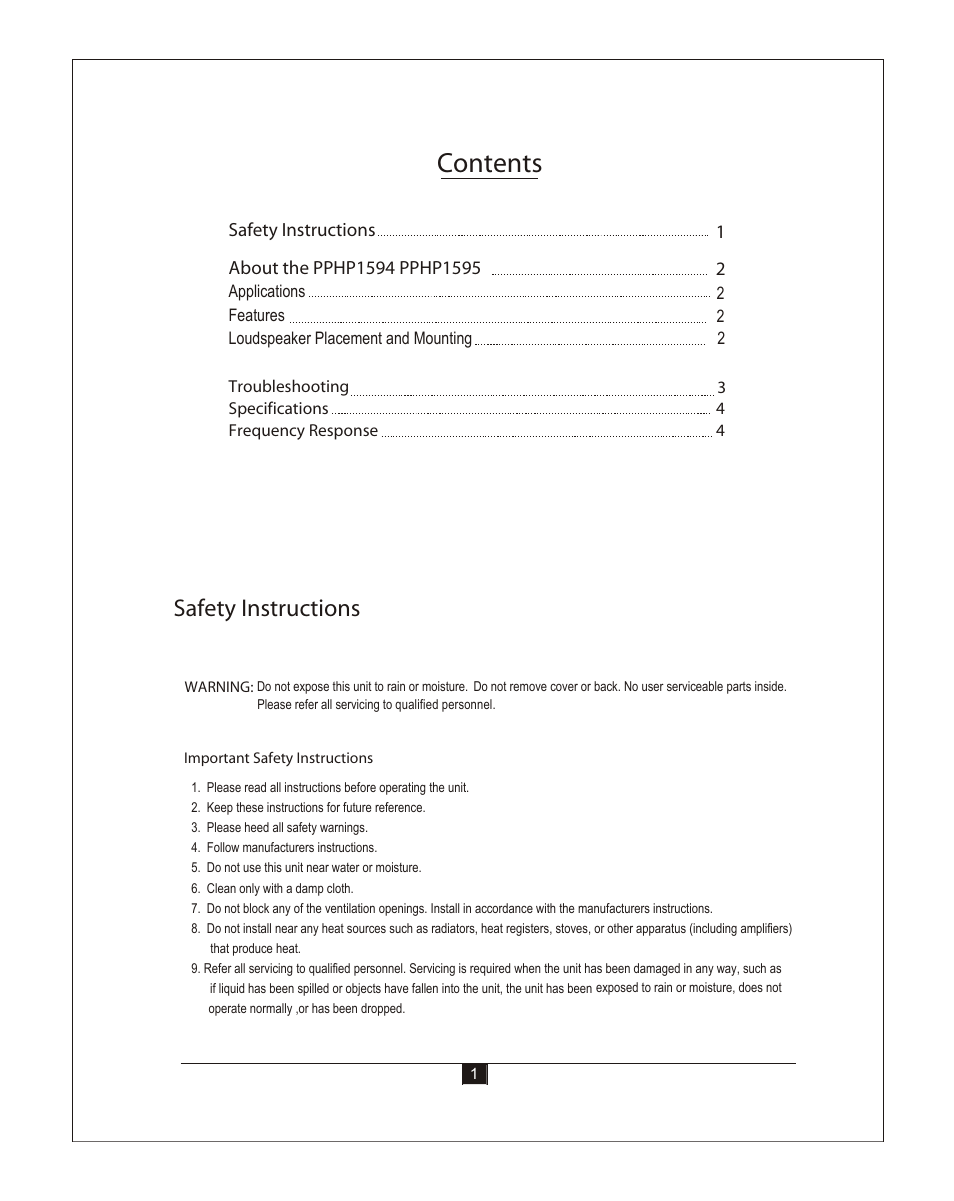 Radio Shack PPHP1595 User Manual | Page 2 / 7