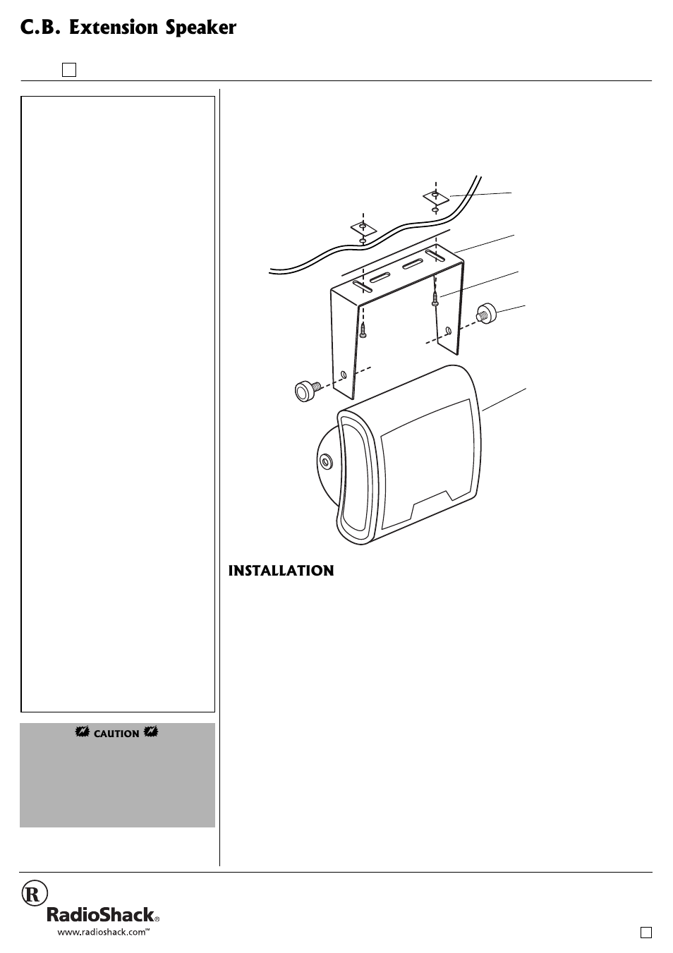 Radio Shack 21-549 User Manual | 1 page