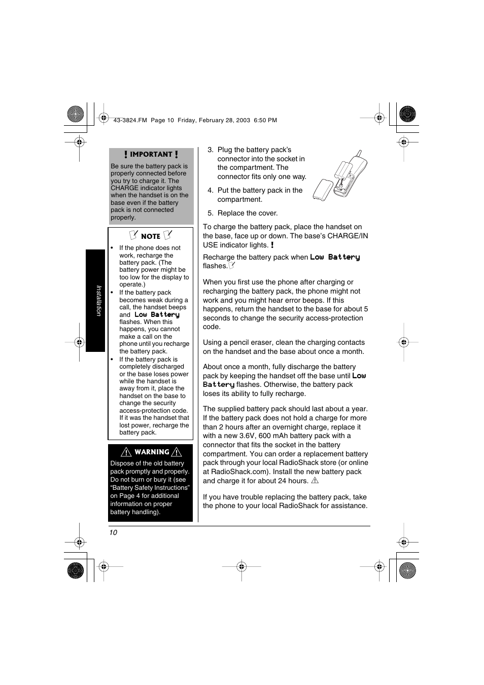 Radio Shack 43-3824 User Manual | Page 10 / 48