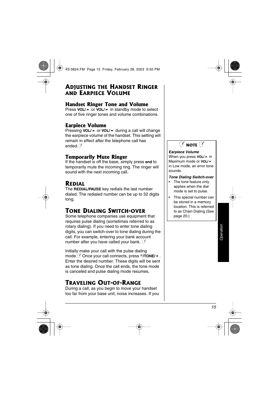 Radio Shack 43-3824 User Manual | Page 15 / 48