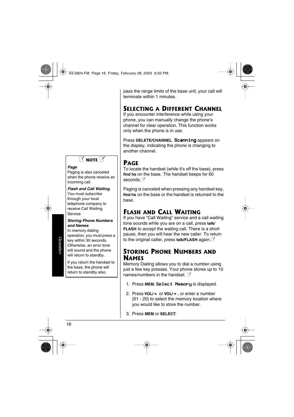 Radio Shack 43-3824 User Manual | Page 16 / 48