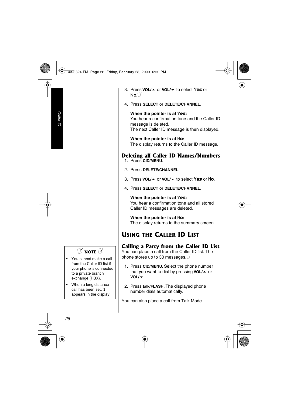 Id l | Radio Shack 43-3824 User Manual | Page 26 / 48