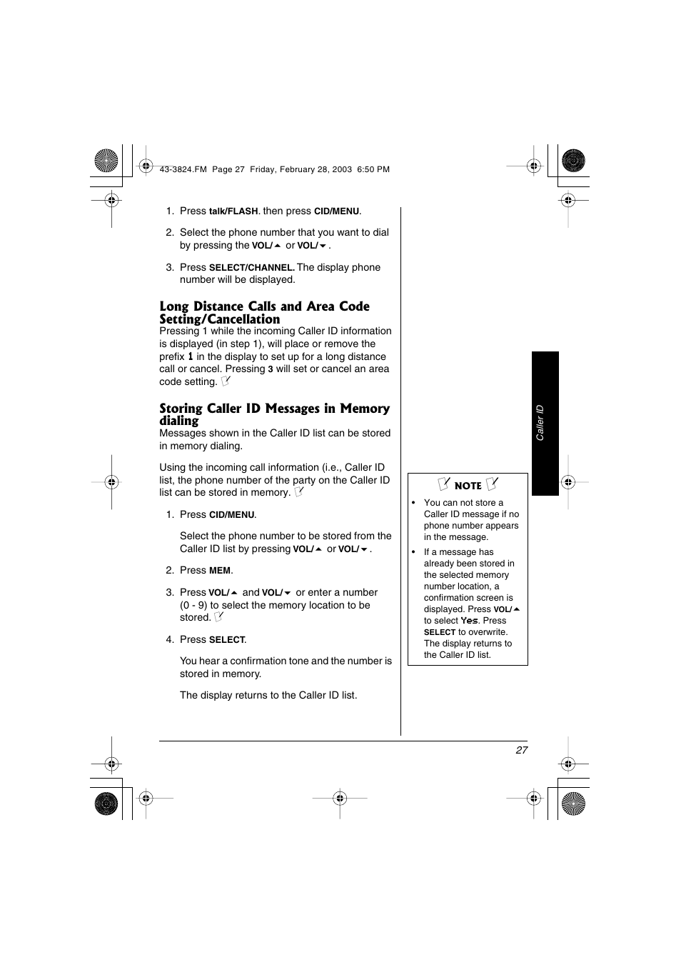 Radio Shack 43-3824 User Manual | Page 27 / 48