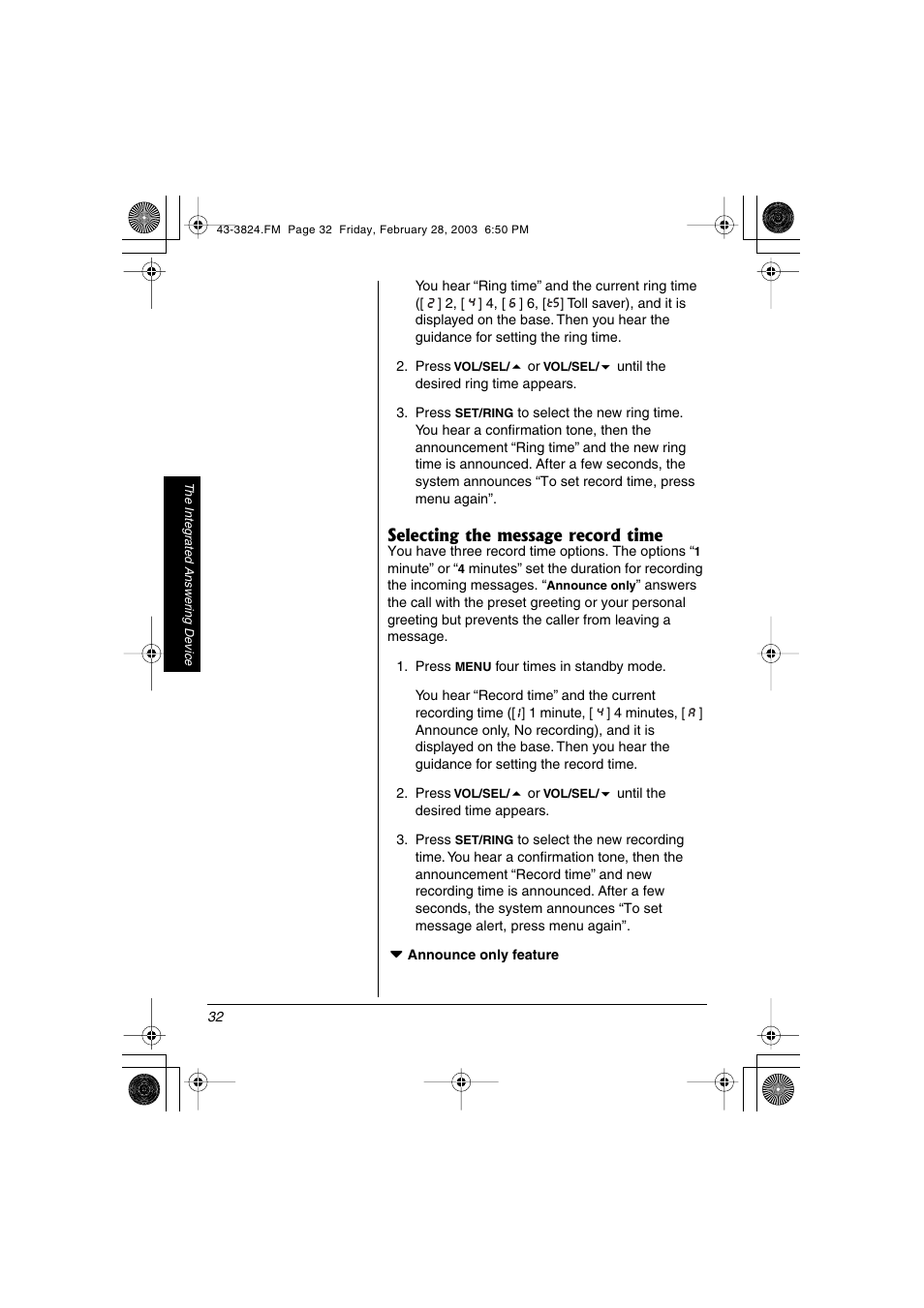 Radio Shack 43-3824 User Manual | Page 32 / 48