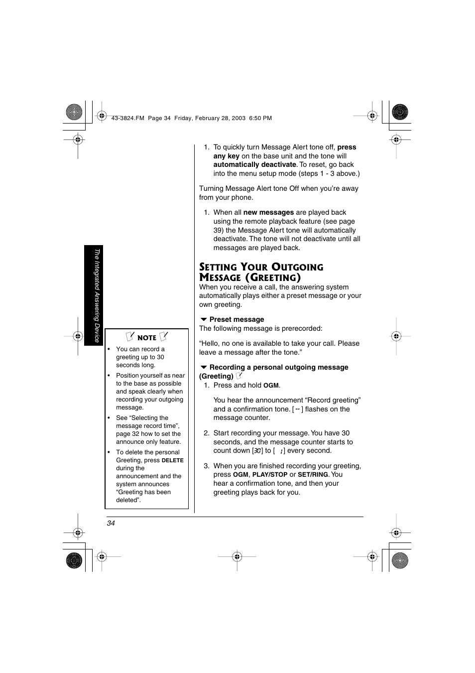 Radio Shack 43-3824 User Manual | Page 34 / 48