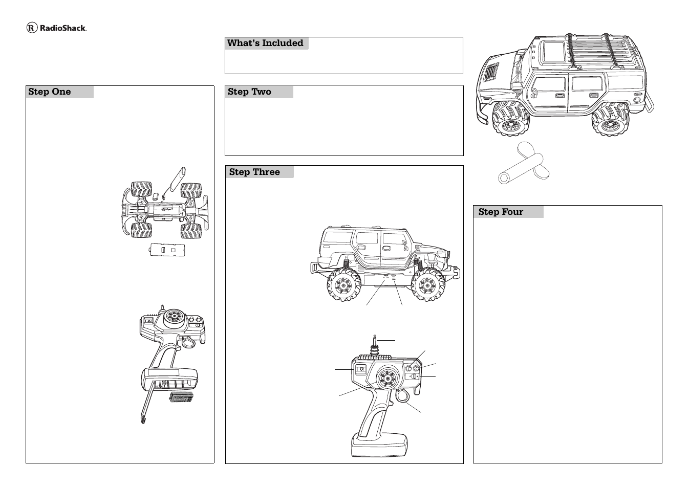 Radio Shack H2 User Manual | 2 pages