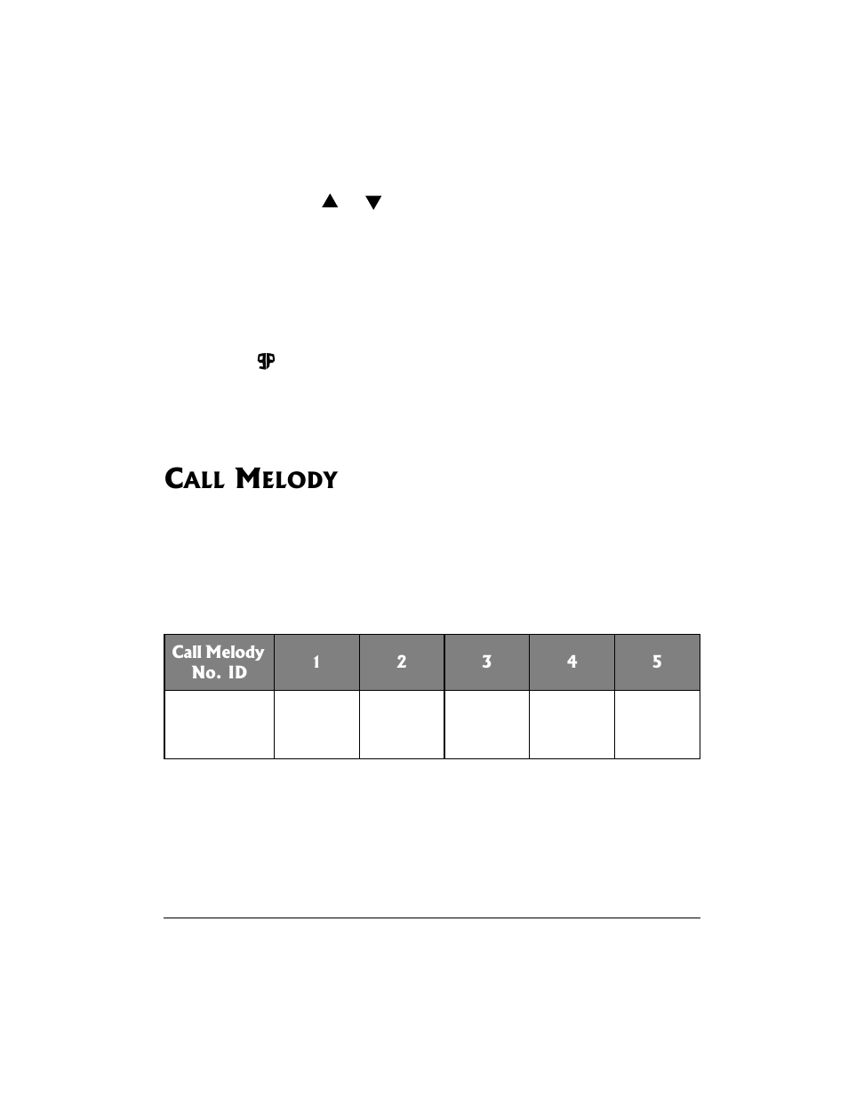 Call melody, Elody | Radio Shack 21-1904 User Manual | Page 20 / 28