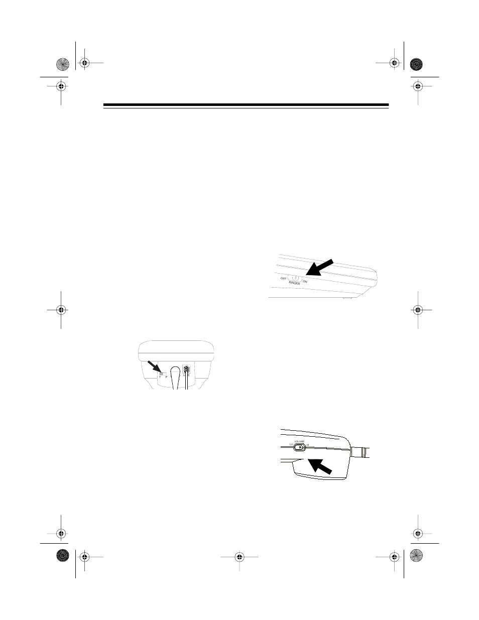 Setting the dialing mode, Turning the ringer on or off, Setting the volume | Radio Shack RT-551 User Manual | Page 11 / 24