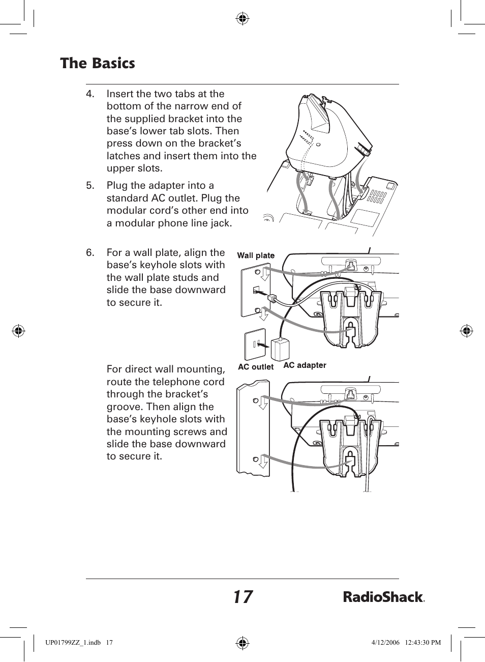 The basics | Radio Shack 43-5862 User Manual | Page 17 / 96