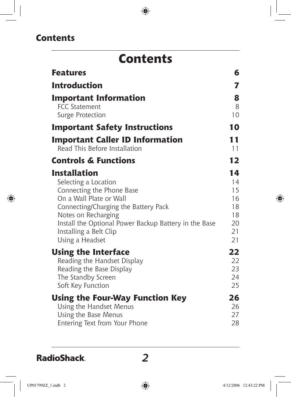 Radio Shack 43-5862 User Manual | Page 2 / 96