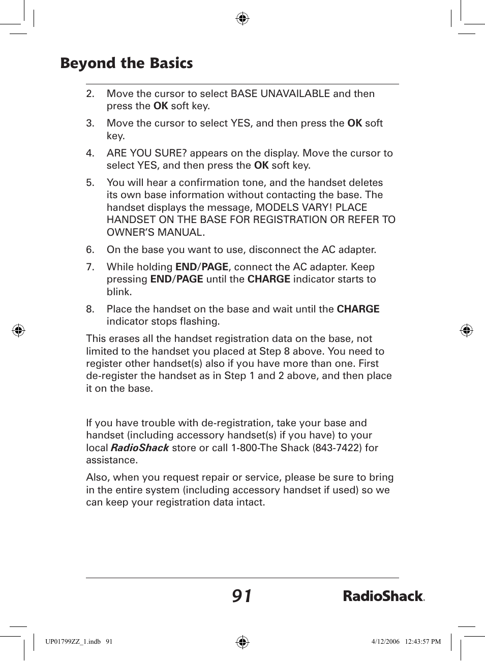 Beyond the basics | Radio Shack 43-5862 User Manual | Page 91 / 96