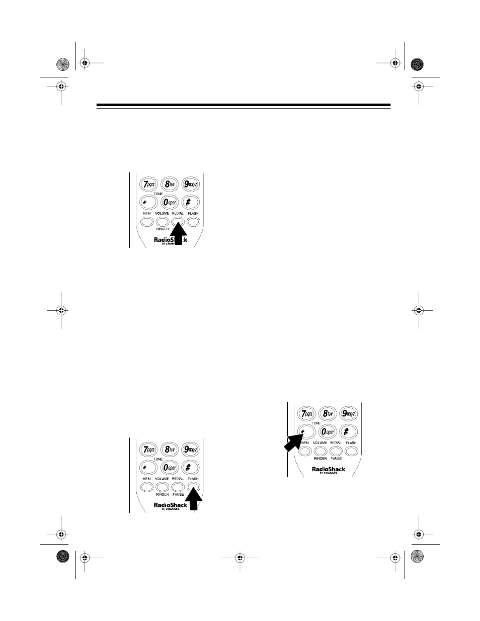 Using redial, Using flash, Using tone services on a pulse line | Radio Shack ET-554 User Manual | Page 15 / 24