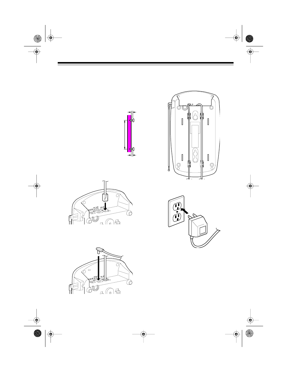 Mounting the base directly on a wall | Radio Shack ET-554 User Manual | Page 9 / 24